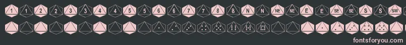 DpolyEightSider Font – Pink Fonts on Black Background