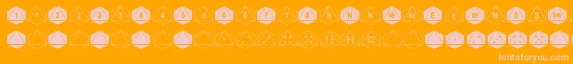 Więcej informacji o czcionce DpolyEightSider Czcionka DpolyEightSider – różowe czcionki na pomarańczowym tle