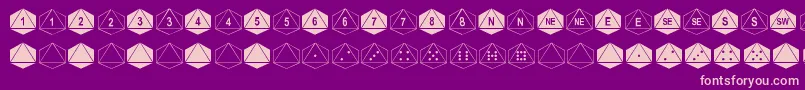 DpolyEightSider Font – Pink Fonts on Purple Background
