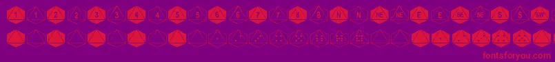 fuente DpolyEightSider – Fuentes Rojas Sobre Fondo Morado