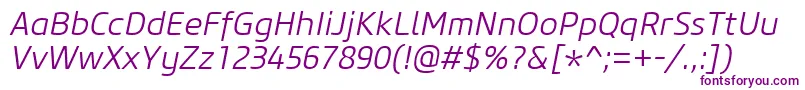CoreSansM35LightItalic Font – Purple Fonts
