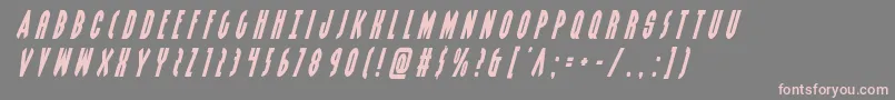 Grendelsmothertitleital Font – Pink Fonts on Gray Background