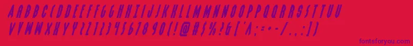 Grendelsmothertitleital Font – Purple Fonts on Red Background