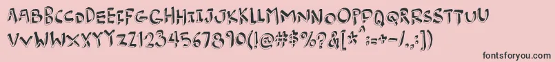 Burgerfrogdemo Font – Black Fonts on Pink Background
