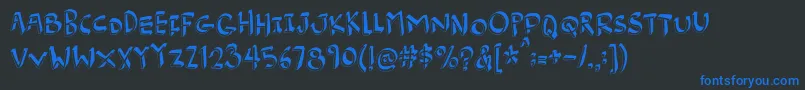 Burgerfrogdemo Font – Blue Fonts on Black Background