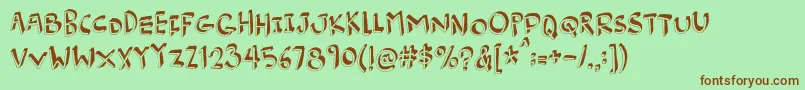 Burgerfrogdemo Font – Brown Fonts on Green Background