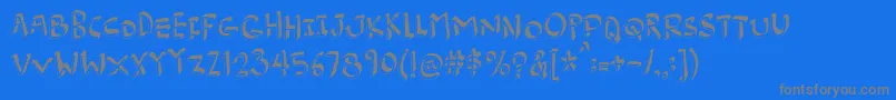 Burgerfrogdemo Font – Gray Fonts on Blue Background