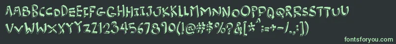 Burgerfrogdemo Font – Green Fonts on Black Background