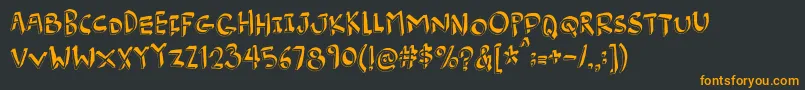 Burgerfrogdemo Font – Orange Fonts on Black Background