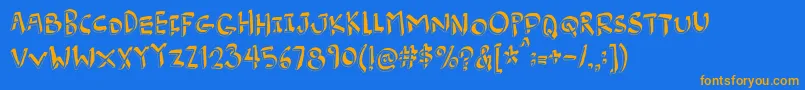 Burgerfrogdemo Font – Orange Fonts on Blue Background