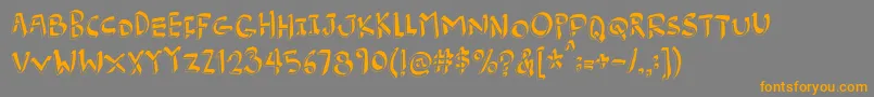 Burgerfrogdemo Font – Orange Fonts on Gray Background