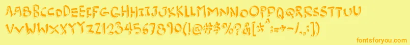 Burgerfrogdemo Font – Orange Fonts on Yellow Background