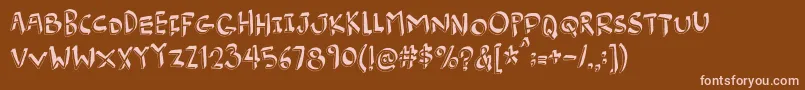 Burgerfrogdemo Font – Pink Fonts on Brown Background