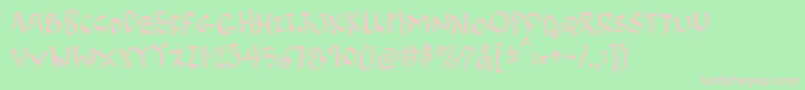 Burgerfrogdemo-Schriftart – Rosa Schriften auf grünem Hintergrund