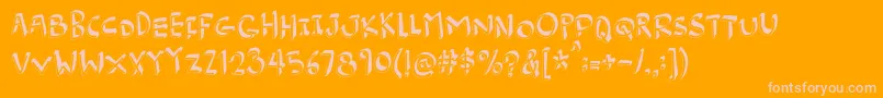 Burgerfrogdemo Font – Pink Fonts on Orange Background