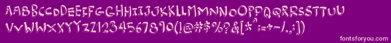 Burgerfrogdemo Font – Pink Fonts on Purple Background