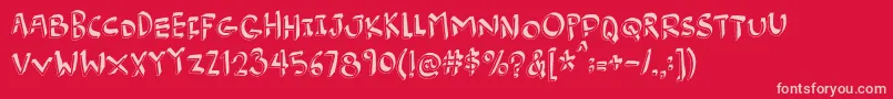 Burgerfrogdemo Font – Pink Fonts on Red Background