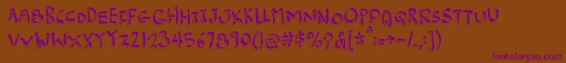 Burgerfrogdemo Font – Purple Fonts on Brown Background