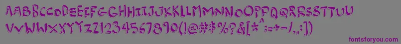 Burgerfrogdemo Font – Purple Fonts on Gray Background