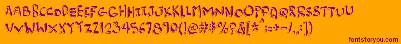 Burgerfrogdemo Font – Purple Fonts on Orange Background