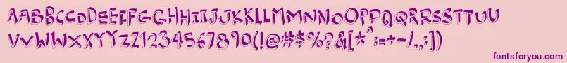Burgerfrogdemo Font – Purple Fonts on Pink Background