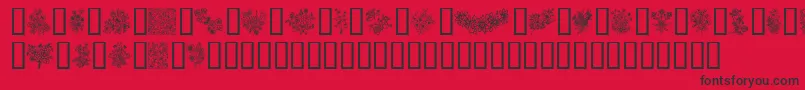 InYourGarden Font – Black Fonts on Red Background
