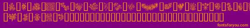 InYourGarden Font – Orange Fonts on Purple Background