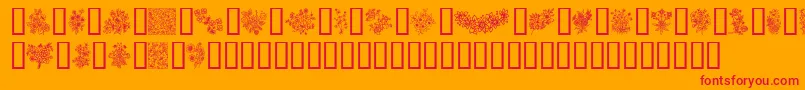 InYourGarden Font – Red Fonts on Orange Background