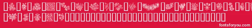 フォントInYourGarden – 赤い背景に白い文字