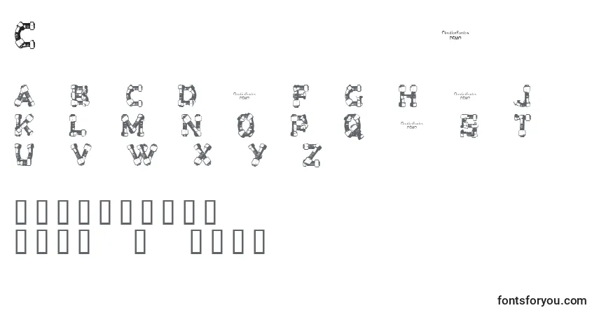 Schriftart CfboltandnutsRegular – Alphabet, Zahlen, spezielle Symbole