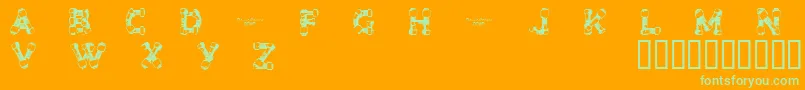 CfboltandnutsRegular Font – Green Fonts on Orange Background