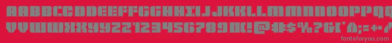 Шрифт Warpthrusteracad – серые шрифты на красном фоне