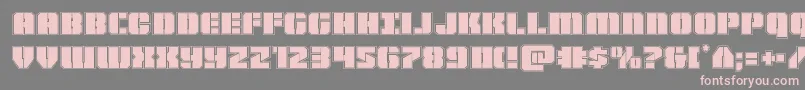 Warpthrusteracad Font – Pink Fonts on Gray Background