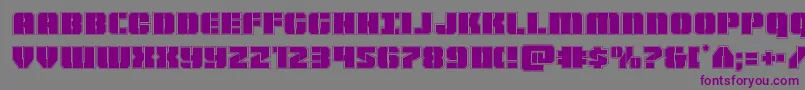 Warpthrusteracad Font – Purple Fonts on Gray Background