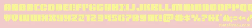 Warpthrusteracad Font – Yellow Fonts on Pink Background