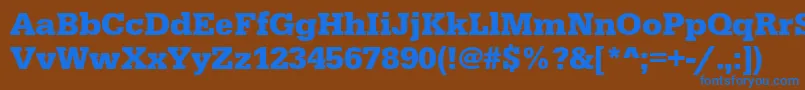 SerifadeeBold Font – Blue Fonts on Brown Background