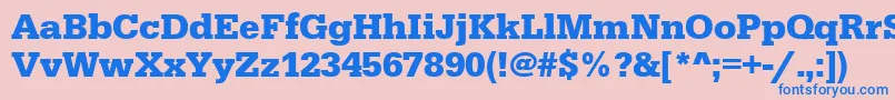 SerifadeeBold Font – Blue Fonts on Pink Background