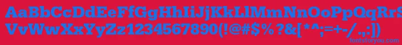 SerifadeeBold Font – Blue Fonts on Red Background