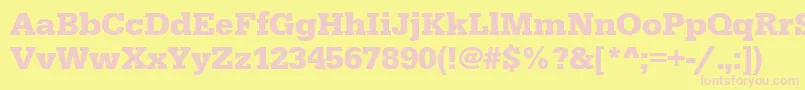 SerifadeeBold Font – Pink Fonts on Yellow Background