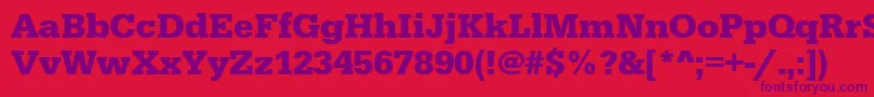 SerifadeeBold Font – Purple Fonts on Red Background