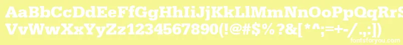 SerifadeeBold Font – White Fonts on Yellow Background