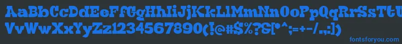 Hardblock Font – Blue Fonts on Black Background