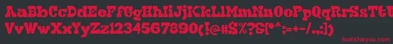 Hardblock Font – Red Fonts on Black Background