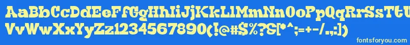 Hardblock Font – Yellow Fonts on Blue Background