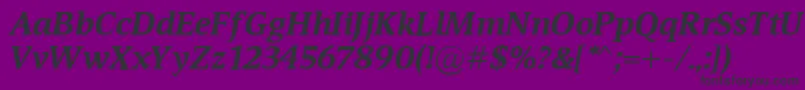 DevinBolditalic Font – Black Fonts on Purple Background