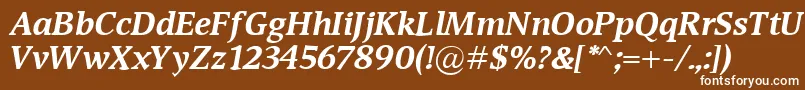 Шрифт DevinBolditalic – белые шрифты на коричневом фоне