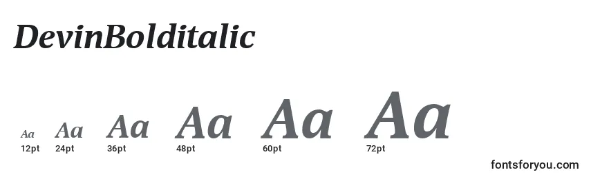 DevinBolditalic Font Sizes