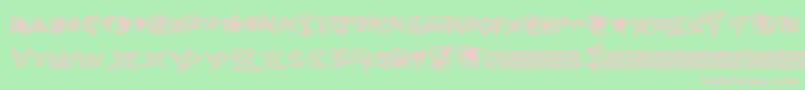 Foldline Font – Pink Fonts on Green Background