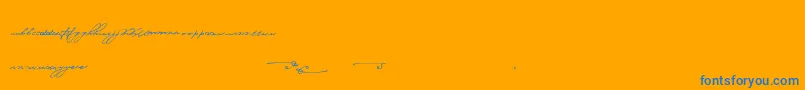 JerseyStories Font – Blue Fonts on Orange Background