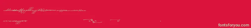 JerseyStories-Schriftart – Grüne Schriften auf rotem Hintergrund